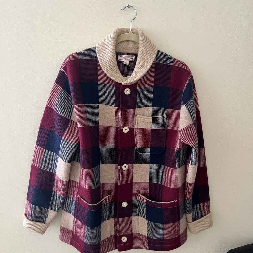 Plaid Kids Jacket - Red, Blue, Cream